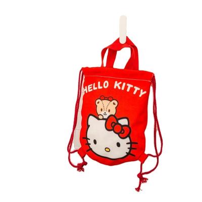 China Promotional Plastic Gift Gym Handled Logo Drawstring Bag Custom Made for sale