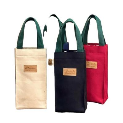 China Simple Portable Handbag Handbag Travel Candy Color Umbrella Canvas Totes Water Bottle Handled Carrying Bag for sale