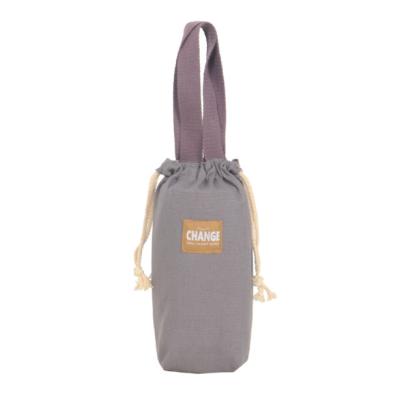 China New Pattern Handled Drawstring Customized Logo Eco Friendly Drawstring Single Wine Bottle Bag For Bulk Buyers for sale