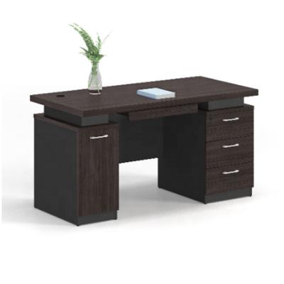 China Custom Modern L Shaped MDF Melamine Wooden Office Desk Manager Executive Office Desk for sale