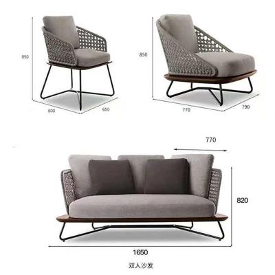 China Modern Most Popular Rattan Sofa Outdoor Furniture Garden Set Sofa Set Furniture for sale