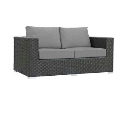 China Outdoor Corner Sofa Set Modern Terrace Leisure Hotel Furniture 1 2 3 Seater Pe Rattan Garden Sofa for sale