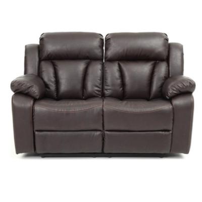 China Modern Style Gray Leather Living Room Function 2 Seat Recliner Leather Chair Sofa for sale