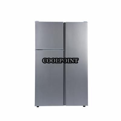 China Solar DC COMPRESSOR BCD-125T 12V/24V Three Doors Refrigerator Triple Doors Miniature Fridge for sale