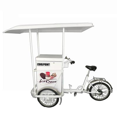 China 108L mini waterproof solar freezer ice cream tricycle with cooler box for popsicle cold drinks for sale