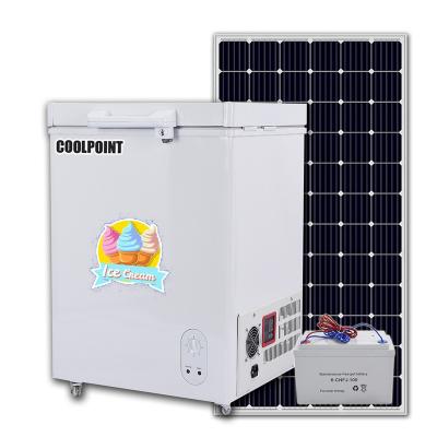 China 12V 24V Solar Coolpoint BD/Because-108 Liter Freezer Solar Freezer Ice Chest Freezer Commercial for sale