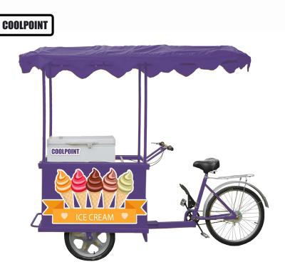 China 12V 24V solar freezer electric ice cream tricycle with 208L solar freezer for sale