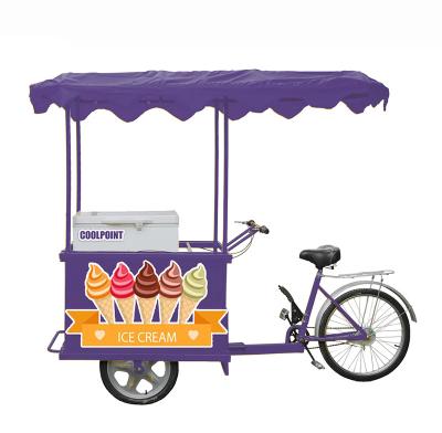 China COMPRESSOR coolpoint 12v 108L solar ice cream tricycle with chest freezer refrigerating cabinet for sale