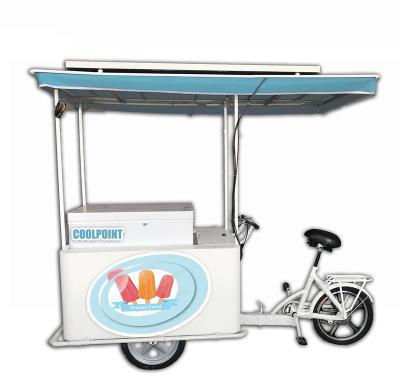 China Cargo Ice Cream Tricycle With Freezer Cargo Bike Tricycle Solar Snack Tricycle for sale