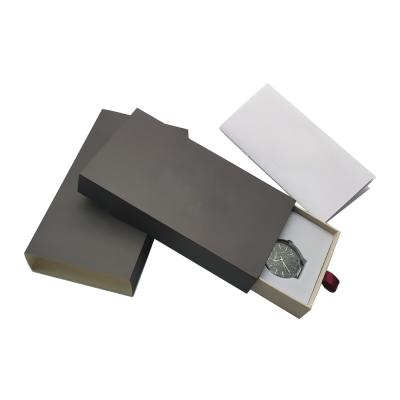 China Custom Logo Velvet Luxury Gift Paper Packaging Watch Box for sale