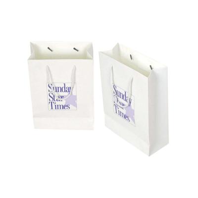 China Wholesale Custom Print Gift Brown Kraft Paper White Paper Bag Recyclable for sale