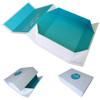 China Recyclable Flat Paper Cardboard Packaging Gift Magnetic Folding Box for sale