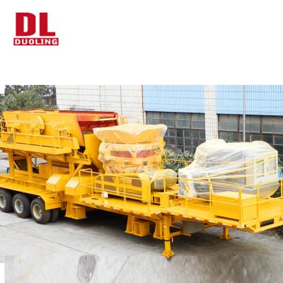 China PORTABLE CONE CRUSHER DUOLING MOBILE STONE CRUSHING PLANT Easy Operation for sale