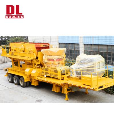 China Easy Operation DUOLING ROADBUILDING AGGREGATE MAKING MOBILE CONE CRUSHER for sale