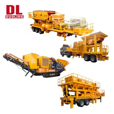 China MOBILE TIRE TYPE CRUSHER Easy Operation DUOLING PRICE for sale