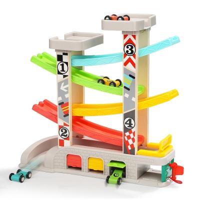 China Toy Packing Track For Kids Toys Topbright China Wholesale City Ramp Runner Vehicle Racing Track Set Wooden Toy for sale