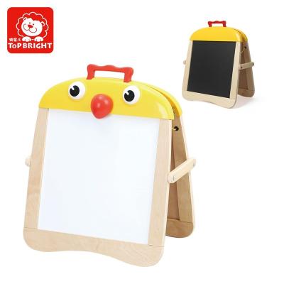 China Small Chick Mini Easel Easel Board Baby Wood Top Bright Adjustable Portable Wooden Board for sale