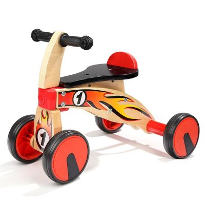 China Ride On Toy Topbright Educational Kids Wooden Ride On Walker Toddler Balance Animal Bike Toy Children's Car for sale