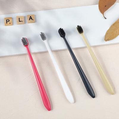 China PLA PERFECT Biodegradable Toothbrush Soft Charcoal Bristle Toothbrush Bamboo Making for sale