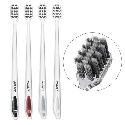 China Customized Logo Function Dual Effect Double Toothbrush PETG Adult Toothbrush New Man Toothbrush Multi Charcoal Korean Bamboo Spiral Bristle Toothbrush for sale