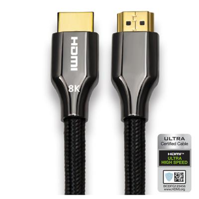 China 2021 48Gpbs 8K Hdmi zinc alloy cable hdmi 8k copper 8k version nylon braid version hdmi cable 8k hdmi cable for sale