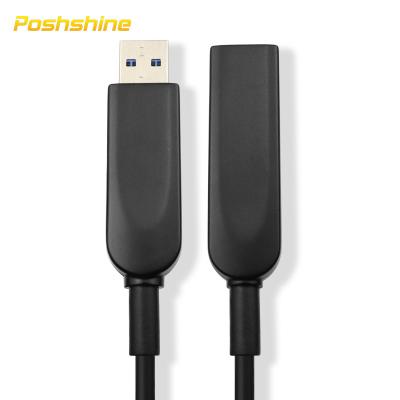 China Multimedia POSHSHINE 10FT Type A Male To Female USB AOC 3.0 Compatible Extension Cable High Data Transfer Durable Braided Material for sale