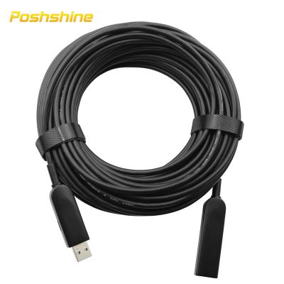 China High Speed ​​Multimedia POSHSHINE 10Gbps Fiber Optic Extension Cable 5M 10m 15M 20M 25M 30M 50M AOC USB 3.0 for sale