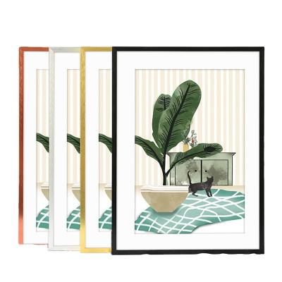 China Black Aluminum Metal Photo Frames Decorations 70x100cm Extra Large for sale