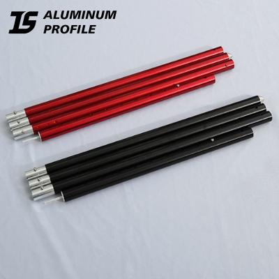 China Fishing/Tent/Camp Pole/Railing Height Tent/Extension Tent Pole Decoration Quality Anodized Telescopic Aluminum Tube With Wire for sale