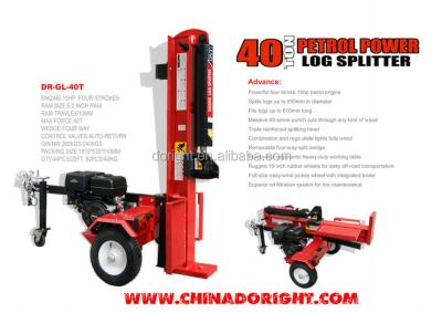 China Hot Selling 30-45 Ton Gasoline Engine Split Log Gas Firewood Horizontal And Vertical Used Splitters for sale