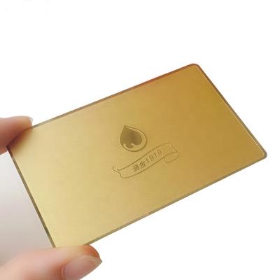 China Europe / America Customized Blank Metal Cards VIP Credit Card Member Luxury Metal Business Card With Laser Engraving Logo for sale