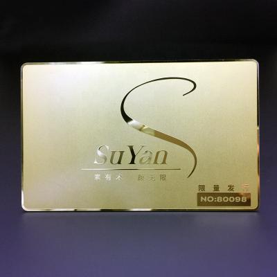 China Custom Member Business Cards VIP Business Cards Europe/America Luxury Metal Laser Engraving Blank Metal Credit Card for sale