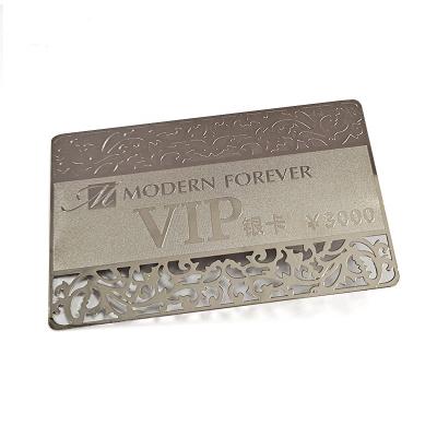 China Custom Embossed Europe/America Metal Business Cards Gold Ribbon VIP Member Blank Cheap Metallic Credit Card for sale