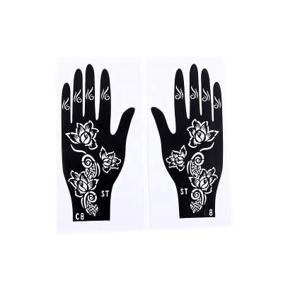 China Henna Hand Body Mehndi Tattoo Stencils Reusable Self Adhesive Temporary Tattoo Stickers Art Template Tattoo Stencil Mehndi for sale