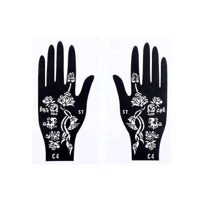 China Custom Temporary Henna Hand Temporary Stickers Henna Tattoo Stickers Water Proof Mehndi Henna Sticker Tattoo Stencils for sale