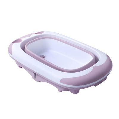 China New Design Factory Supply Bath Bucket Viable Plastic Foldable Freestanding Baby Tub Collapsible Bathtub for sale