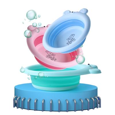 China Sustainable Professional Manufacture Cartoon Mouse Shaped Plastic Tub PP Folding 4200ml Portable Wash Basin for sale