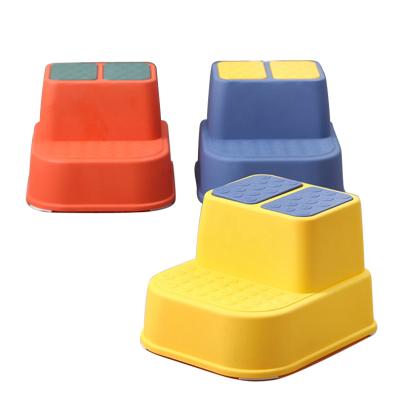 China Multi Fuction Kids Double Layer Baby Non-slip Durable Stools Durable Plastic Sitting Foot Stool for sale