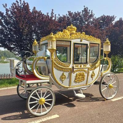 China Hot high quality white royal trolley factory wholesale guided electric royal carriage wedding prince William carriage for sale for sale