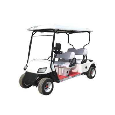 China Golf Seat 4 Passenger Electric Golf Club Car Forward Facing Seats Raised Classic Golf Cart Customized Guided Golf Cart On Sale for sale