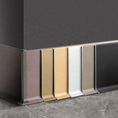 China Modern high quality aluminum skirting boards low board hot sale profile aluminum skirting profile for wall for sale