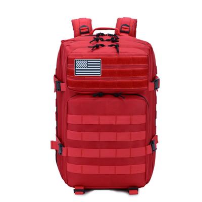 China Wholesale Waterproof Outdoor Hunting Sports Hiking Waterproof Bag Molle Military Red Tactical 25L Backpack for sale