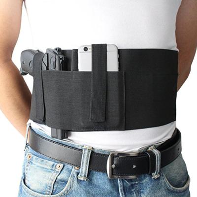 China Factory Adjustable 16 High Elasticity Gun Holster Concealed Carry Belly Band Holster with Magazine Pouch for sale