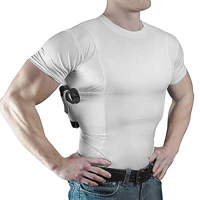 China ConcealmentClothes Adjustable Men's V-Neck Concealed Carry Gun Holster Shirt for sale