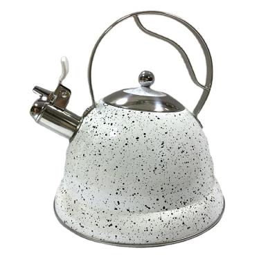 China Sustainable 304 Stainless Steel Heat Resistant Coating Water Whistling Tea Kettle for sale