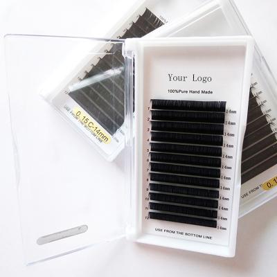 China Wholesale Silk Classic Synthetic Hair PBT Eyelash Extension, Different Private Label Classic Eyelashes, Korean Eyelash Extensions for sale