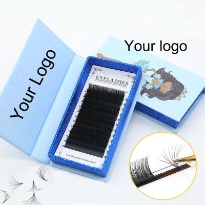 China High Quality Fluffy Bloom Fan 0.03 Synthetic Hair 0.05 0.07 Cashmere Eyelash Extensions Quickly Fanning Extensions Fan Easy Lash Trays for sale