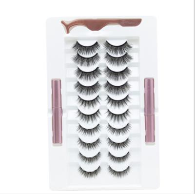 China Tapered Magnetic Eyeliner Liquid Ten Pairs False Eyelash Magnet Eyelash Set M-880 Manufacturers Wholesale for sale