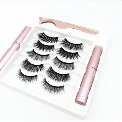 China Manufacturer Wholesale Tapered Five Pairs Magnetic False Eyelashes Mixed Five Loop Magnetic Natural Eyelashes 001-005 for sale