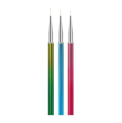 China Magic Line Nail Polish Pen Drill Set Flower Hook Rod Pull Pen Color Painting Convenient Gradient Color Metal for sale